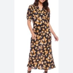 Karen Kane Puff sleeve Midi Dress